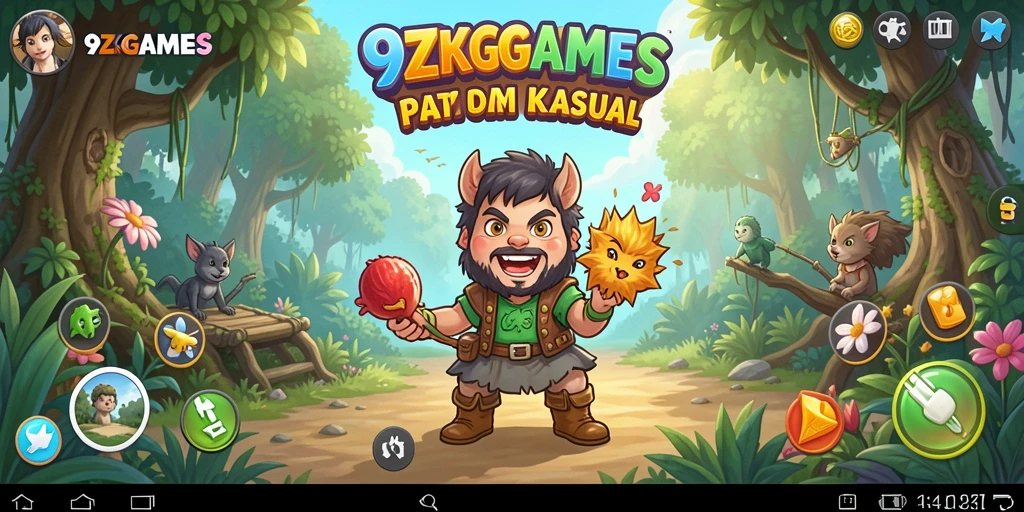Tampilan antarmuka menarik dari game Kasual 9ZKGAMES.