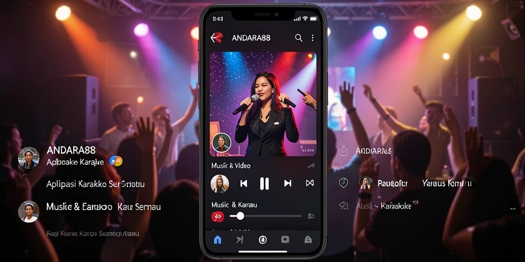 Antarmuka menarik ANDARA88 dengan fungsi Karaoke yang praktis.