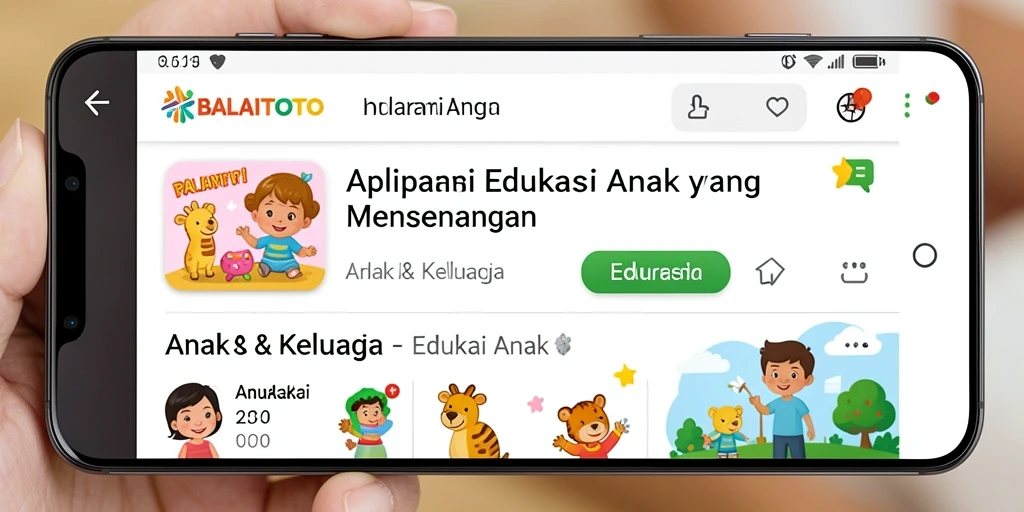 Antarmuka aplikasi BALAITOTO yang menarik dan interaktif untuk anak-anak.