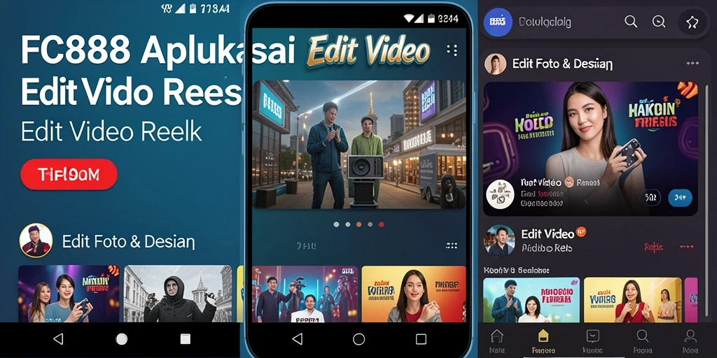 Screenshot utama FC888 menampilkan antarmuka yang ramah pengguna untuk Edit Video Reels.