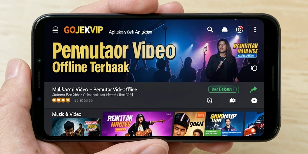 Tampilan antarmuka GOJEKVIP yang sederhana dan intuitif.