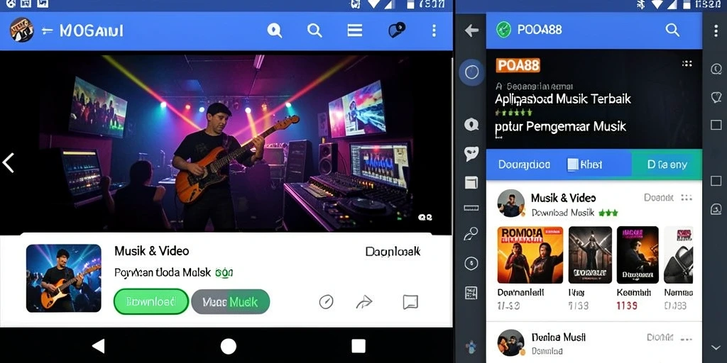 Tampilan antarmuka POA88 yang sederhana dan menarik untuk Download Musik.