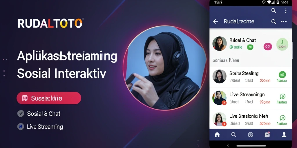 Antarmuka RUDALTOTO menampilkan fitur Live Streaming dengan jelas dan interaktif.