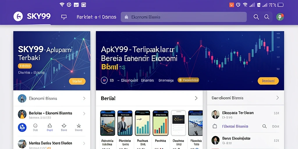 Tampilan antarmuka aplikasi SKY99 yang menarik dan informatif.
