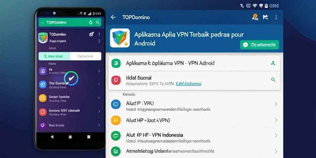 Antarmuka pengguna TOPDOMINO yang sederhana dan fungsional.