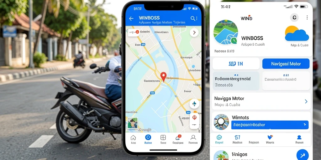 Tampilan antarmuka WINBOSS yang intuitif untuk navigasi motor.