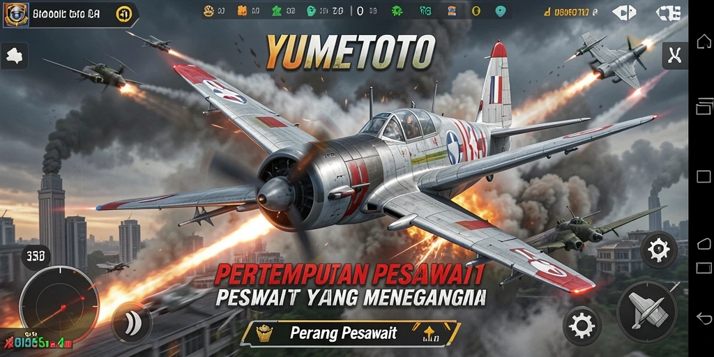 Antarmuka permainan YUMETOTO dengan efek visual yang menarik.